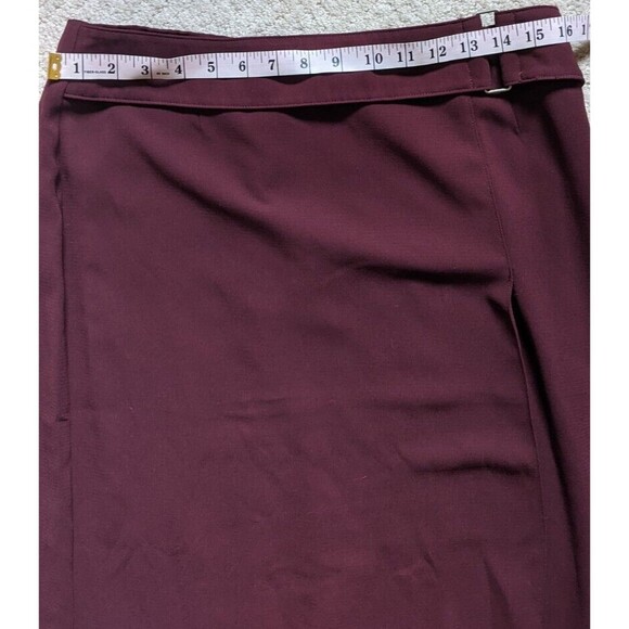 New York & Company Skirt Maxi Belted Slit Front Classic Office Casual Size 10 - Picture 3 of 7